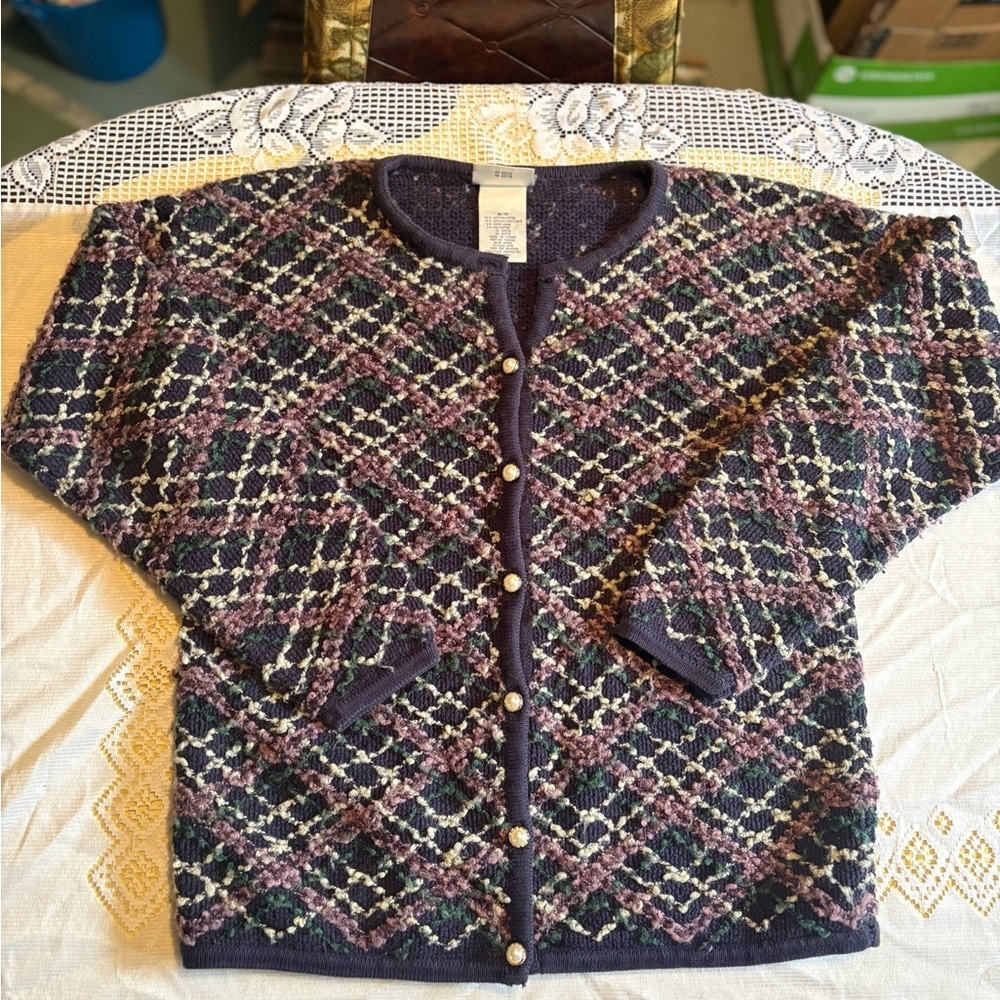 Vintage Women's Multicolor Cardigan Sweater